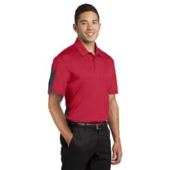 Sport-Tek® PosiCharge® Active Textured Colorblock Polo -All Seasons Uniforms Shop STST695@3