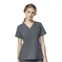 WonderWink W123 Women's Flex-Back Stylized V-Neck Top