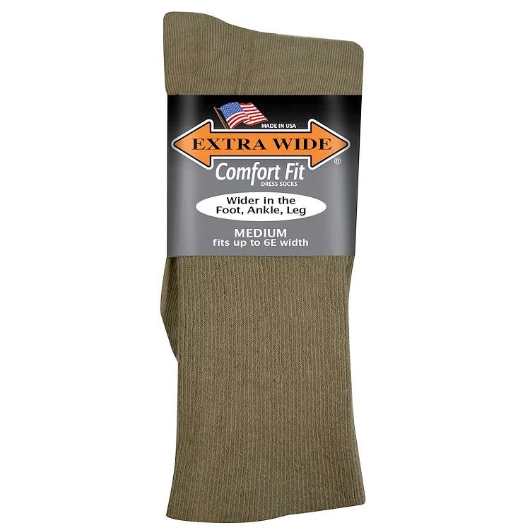 Extra Wide Sock Co Extra Wide Dress Socks - 3 Per Bag 3 Extra Wide Sock Co Extra Wide Dress Socks - 3 Per Bag
