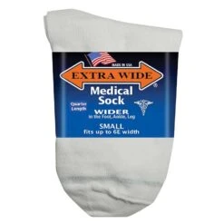 Extra Wide Sock Co Extra Wide Medical Quarter Socks - 3 Per Bag